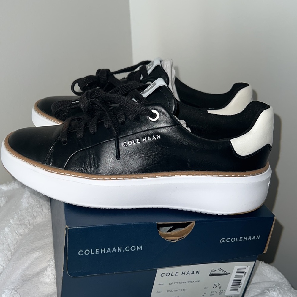 Cole Haan Womens Topspin leather sneaker